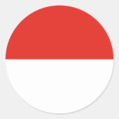 Indonesische Flagge Runder Aufkleber (Vorderseite)