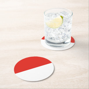 Indonesische Flagge Runder Pappuntersetzer