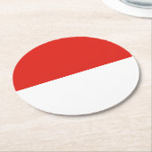 Indonesische Flagge Runder Pappuntersetzer (Angewinkelt)