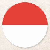 Indonesische Flagge Runder Pappuntersetzer (Vorderseite)