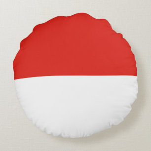 Indonesische Flagge Rundes Kissen