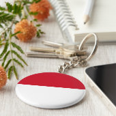 Indonesische Flagge Schlüsselanhänger (Seite)