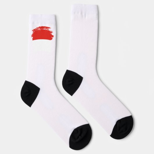 Indonesische Flagge Socken (Rechts)