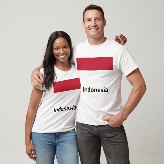 Indonesische Flagge T-Shirt (Unisex)