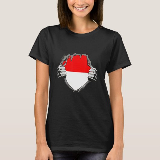 Indonesische Flagge T-Shirt (Vorderseite)