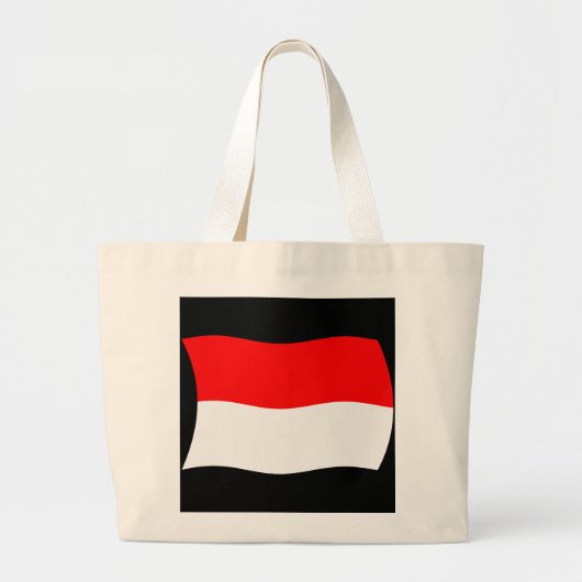 Indonesische Flagge Totbeutel Jumbo Stoffbeutel (Vorne)