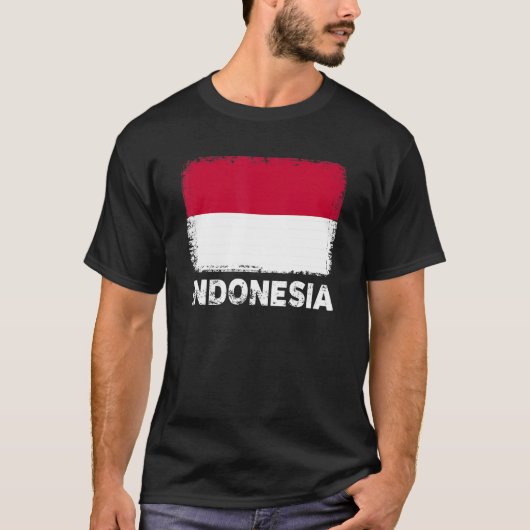 Indonesische Flagge Unterstützung indonesischer Be T-Shirt (Vorderseite)