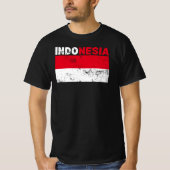 Indonesische Flagge Vintager T - Shirt (Vorderseite)