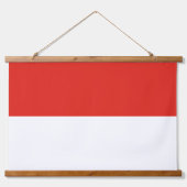 Indonesische Flagge Wandteppich Mit Holzrahmen (Vorderseite)
