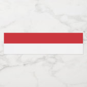 Indonesische Flagge Wasserflaschenetikett (Einzelnes Label)