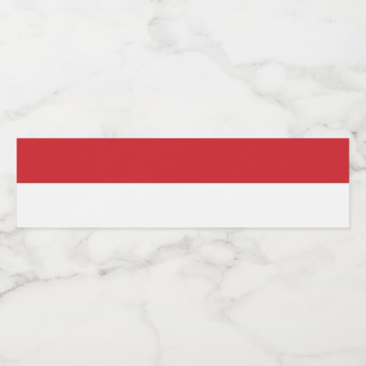 Indonesische Flagge Wasserflaschenetikett (Einzelnes Label)