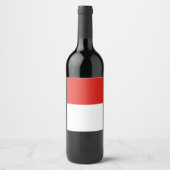 Indonesische Flagge Weinetikett (Vorderseite)