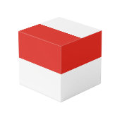 Indonesische Flagge Würfel (Rückseite Schrägansicht)