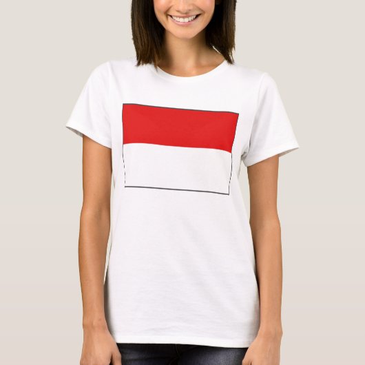Indonesische Flagge x Karte T - Shirt (Vorderseite)