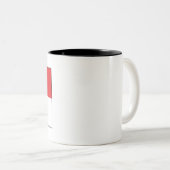 Indonesische Flagge Zweifarbige Tasse (VorderseiteRechts)