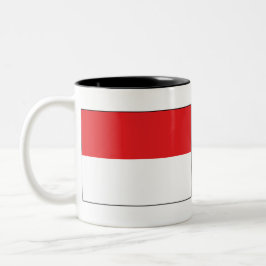 Indonesische Flagge Zweifarbige Tasse