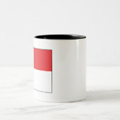 Indonesische Flagge Zweifarbige Tasse (Mittel)