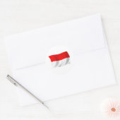 Indonesische Flaggenmarke Runder Aufkleber (Umschlag)