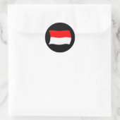 Indonesische Flaggenmarke Runder Aufkleber (Tasche)