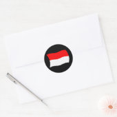 Indonesische Flaggenmarke Runder Aufkleber (Umschlag)