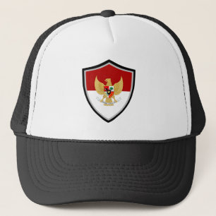 Indonesische Flaggenmarkierhut Truckerkappe