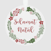 Indonesische Frohe Weihnachtsfeier, Selamat Natal Ornament (Rückseite)