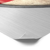 Indonesische Herzenflagge Stainless Steel Effect Poster (Ecke)
