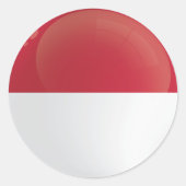 Indonesische Icon-Flagge Runder Aufkleber (Vorderseite)