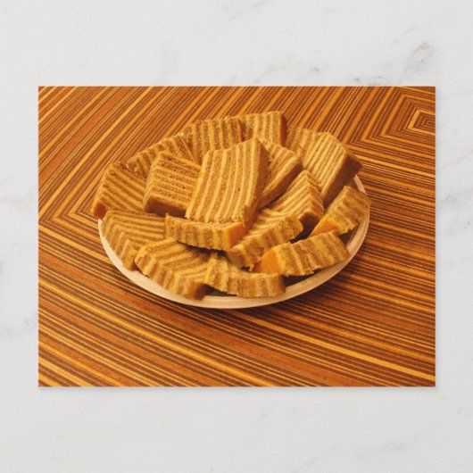 indonesische Ingwerkuchen Postkarte (Vorderseite)