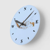 Indonesische Kartenuhr Runde Wanduhr (Winkel)