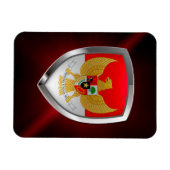 Indonesische Metallische Emblem Magnet (Horizontal)