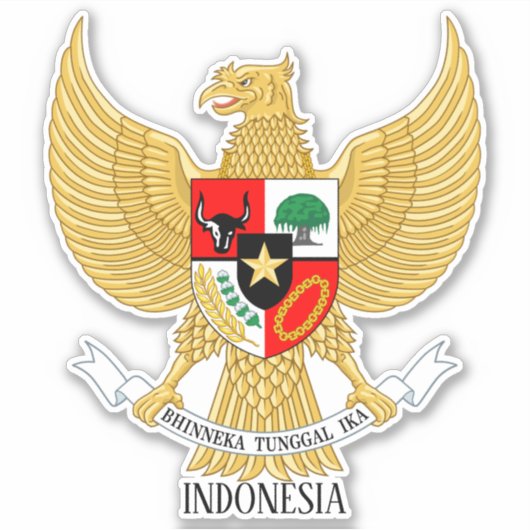 Indonesische Nationalemblem Patriotic Aufkleber (Vorderseite)