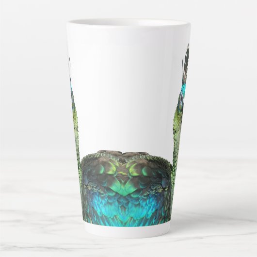 Indonesische Peacock Face Latte-Tasse Milchtasse (Vorderseite)
