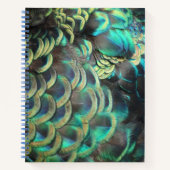 indonesische Peacock Feathers-Muster-Notebook Notizblock (Vorderseite)