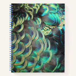 indonesische Peacock Feathers-Muster-Notebook Notizblock