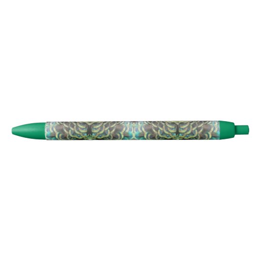 Indonesische Peacock Feathers Pattern Pen Kugelschreiber (Vorderseite)