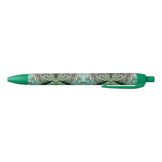 Indonesische Peacock Feathers Pattern Pen Kugelschreiber (Unterseite)