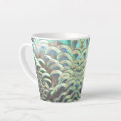 Indonesische Pfauenfeathers Latte-Tasse Milchtasse (Linke Ecke)