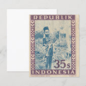 indonesische Porto-Briefmarke (Vorne/Hinten)