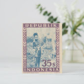 indonesische Porto-Briefmarke (Stehend Vorderseite)