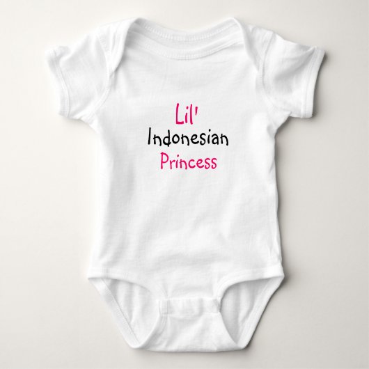 indonesische Prinzessin Baby Strampler (Vorderseite)