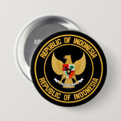Indonesische RundEmblem Button (Vorne & Hinten)