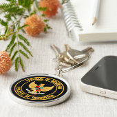 Indonesische RundEmblem Schlüsselanhänger (Seite)