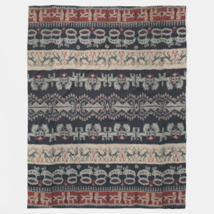 Indonesische Stammes- Ikat TextilWeavings Fleecedecke