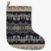Indonesische Stammes- Ikat TextilWeavings Großer Weihnachtsstrumpf (Vorderseite)