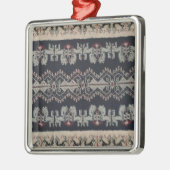 Indonesische Stammes- Ikat TextilWeavings Silbernes Ornament (Links)
