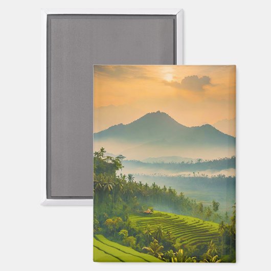 Indonesische Sunset Magnet (Vorderseite/Rückseite)