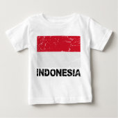 Indonesische Vintage Flagge Baby T-shirt (Vorderseite)