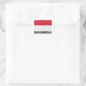 Indonesische Vintage Flagge Runder Aufkleber (Tasche)