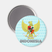 indonesische Wappen Magnet (Vorderseite/Rückseite)